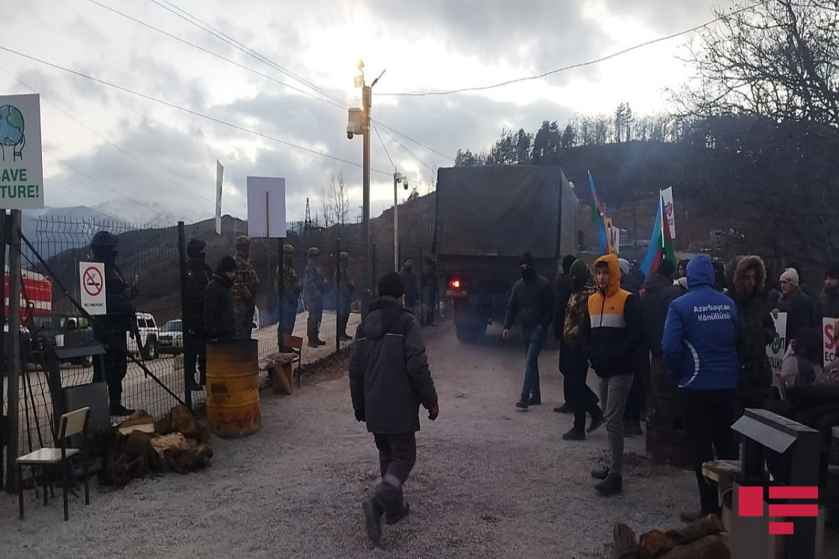 Next supply vehicles of RPC passed by the place where the action was held on the Lachin road-PHOTO 