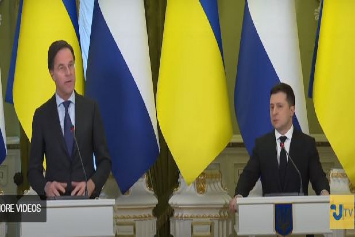 Mark Rutte and Volodymyr Zelenskiy