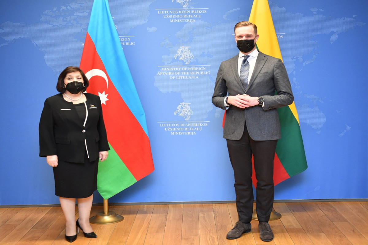 Sahiba Gafarova and Gabrielius Landsbergis