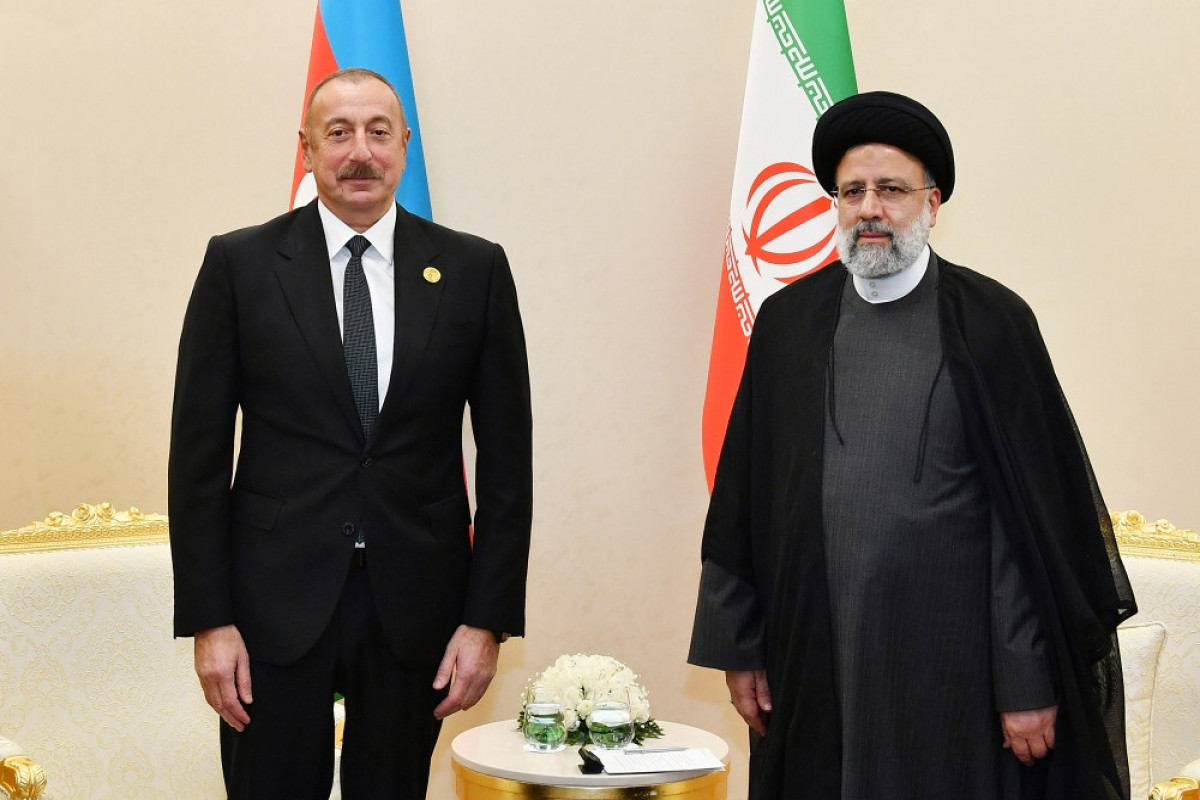 President of the Republic of Azerbaijan Ilham Aliyev and the President of the Islamic Republic of Iran Seyyed Ebrahim Raisi