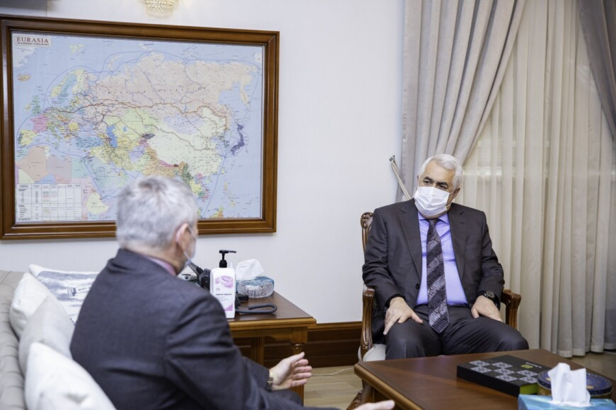 Javid Gurbanov, chairman of “Azerbaijan Railways” CJSC and Sergey Pavlov, First Deputy Managing Director of the Russian Railways JSC 