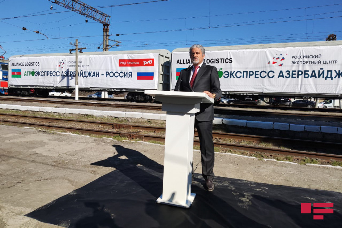 Azerbaijan sends first freight train to Russia within the framework of Agroexpress project