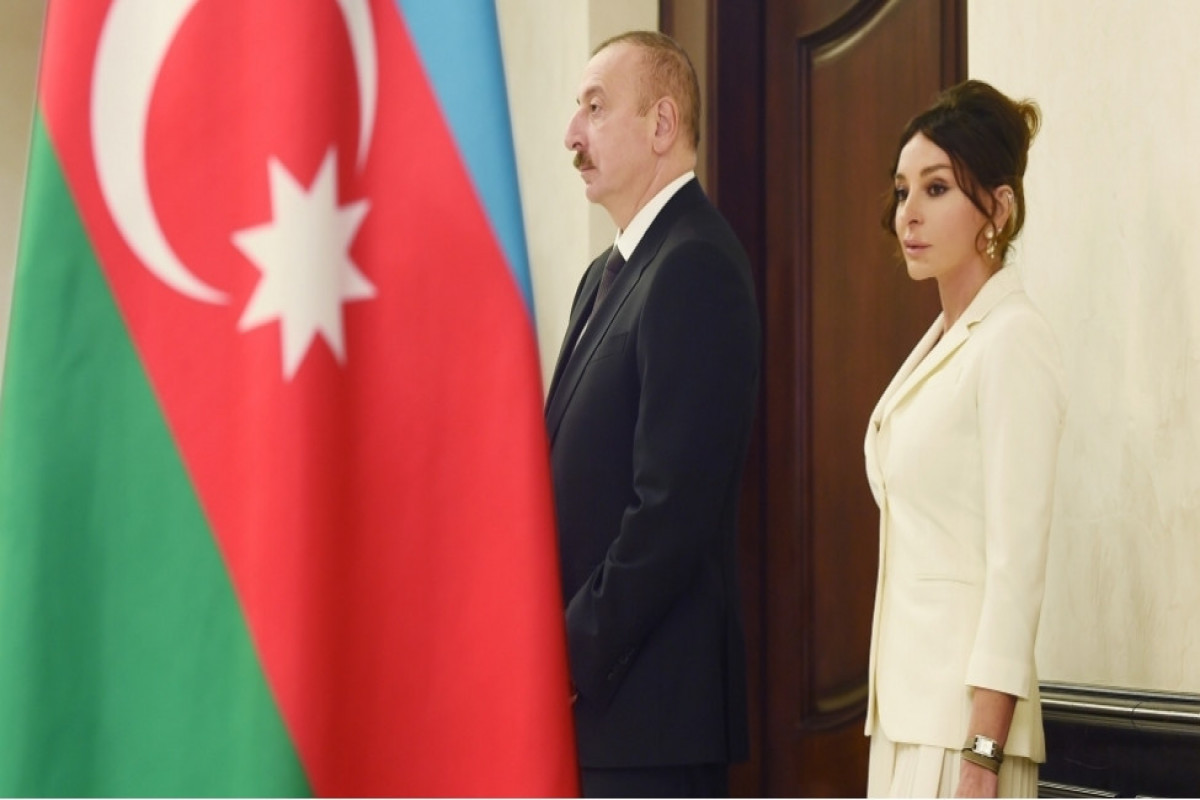 Azerbaijani President Ilham Aliyev, First Lady Mehriban Aliyeva