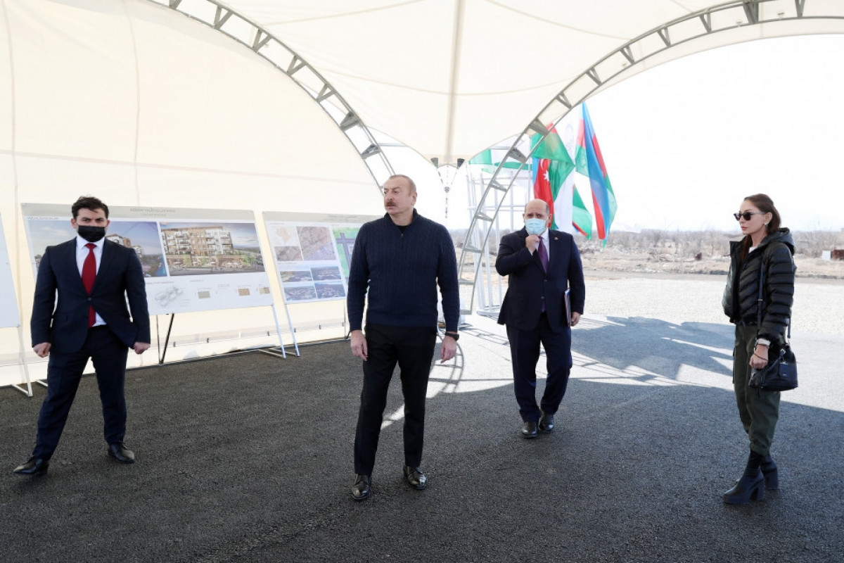 President Ilham Aliyev laid foundation of 209-apartment new residential complex in Aghdam