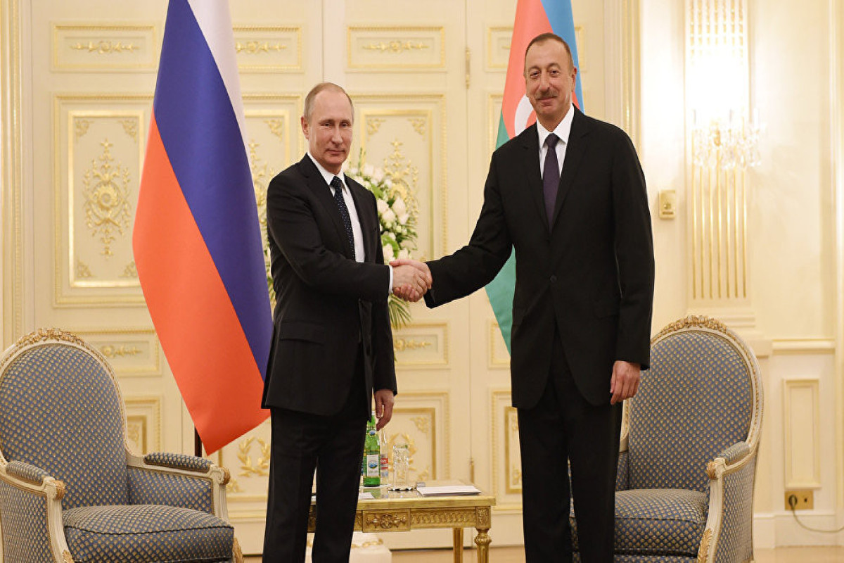 Russian President Vladimir Putin and Azerbaijani President Ilham Aliyev