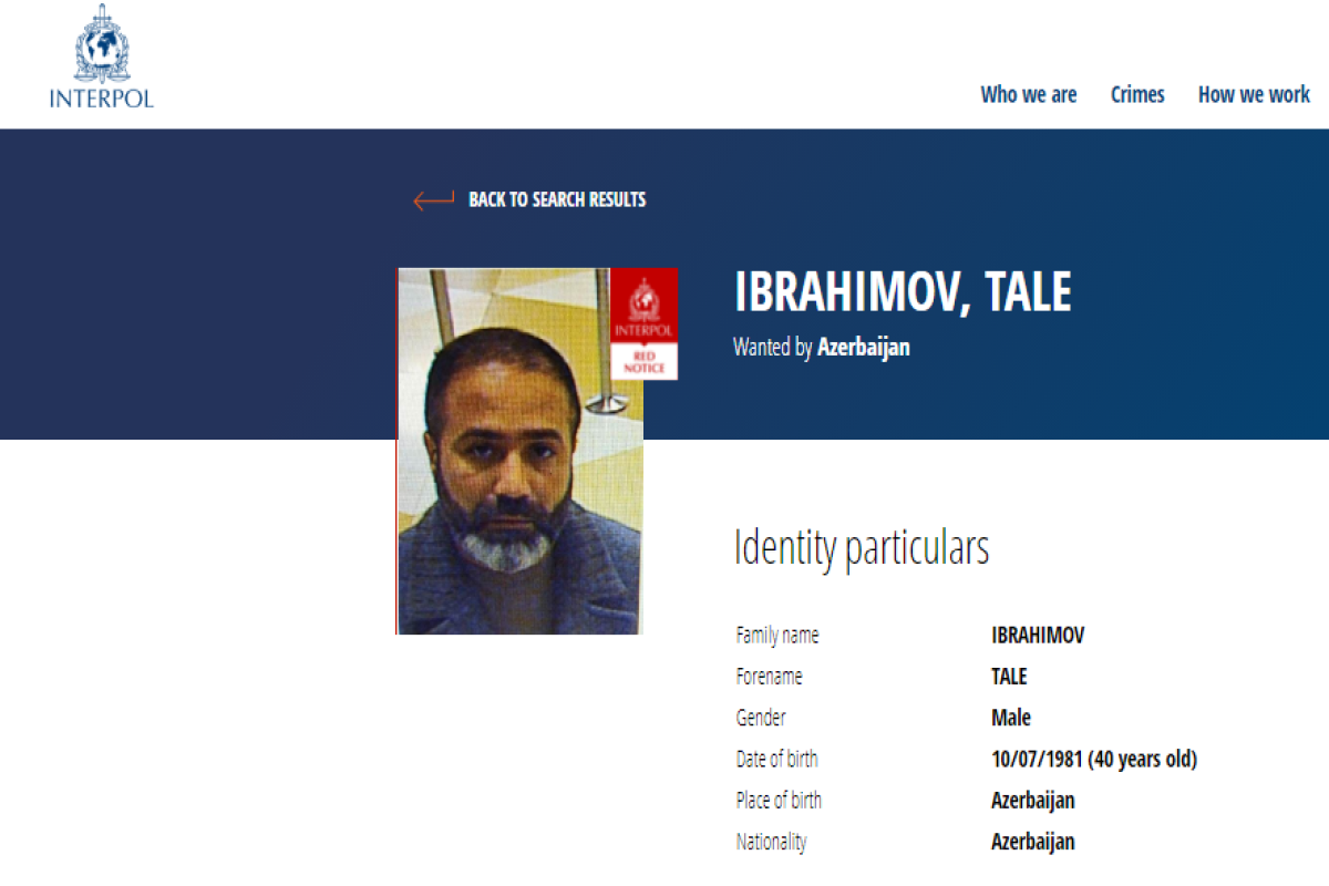 Azerbaijan puts person, who is charged with selling fire-arms, on Interpol's wanted list-PHOTO 