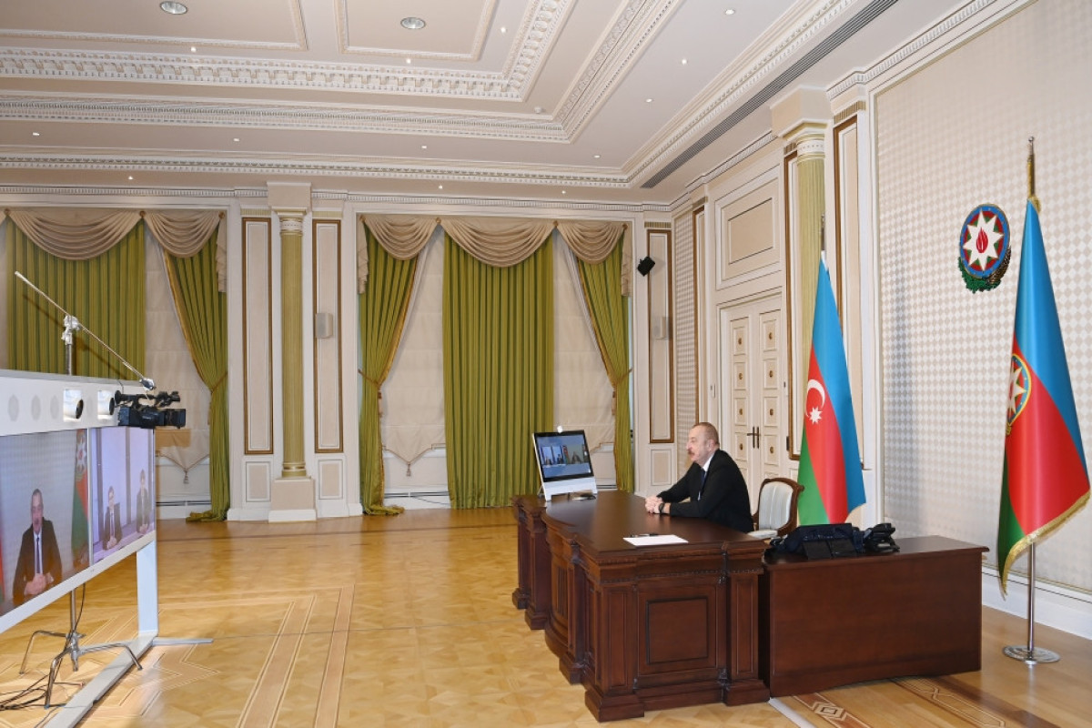 President Ilham Aliyev met in a video format with Speaker of Parliament of Moldova