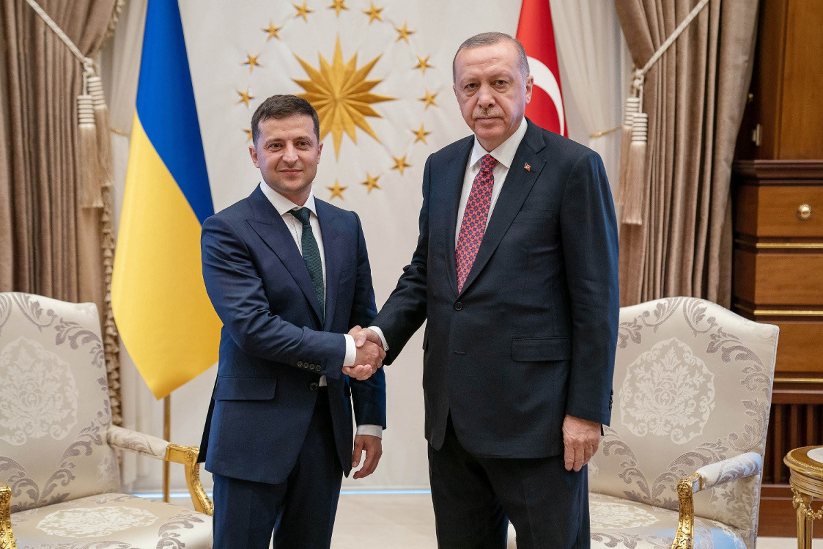 Volodymyr Zelensky and Recep Tayyip Erdogan