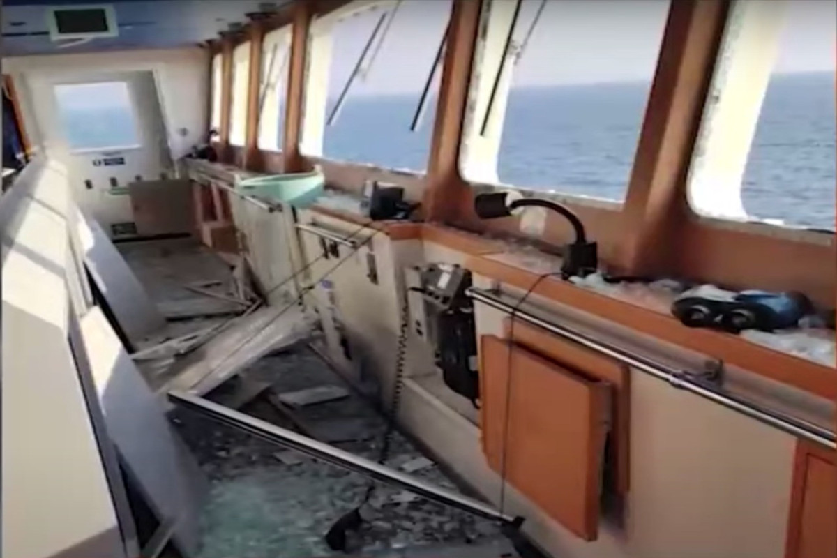 Turkish cargo ship in Black Sea hit by bomb