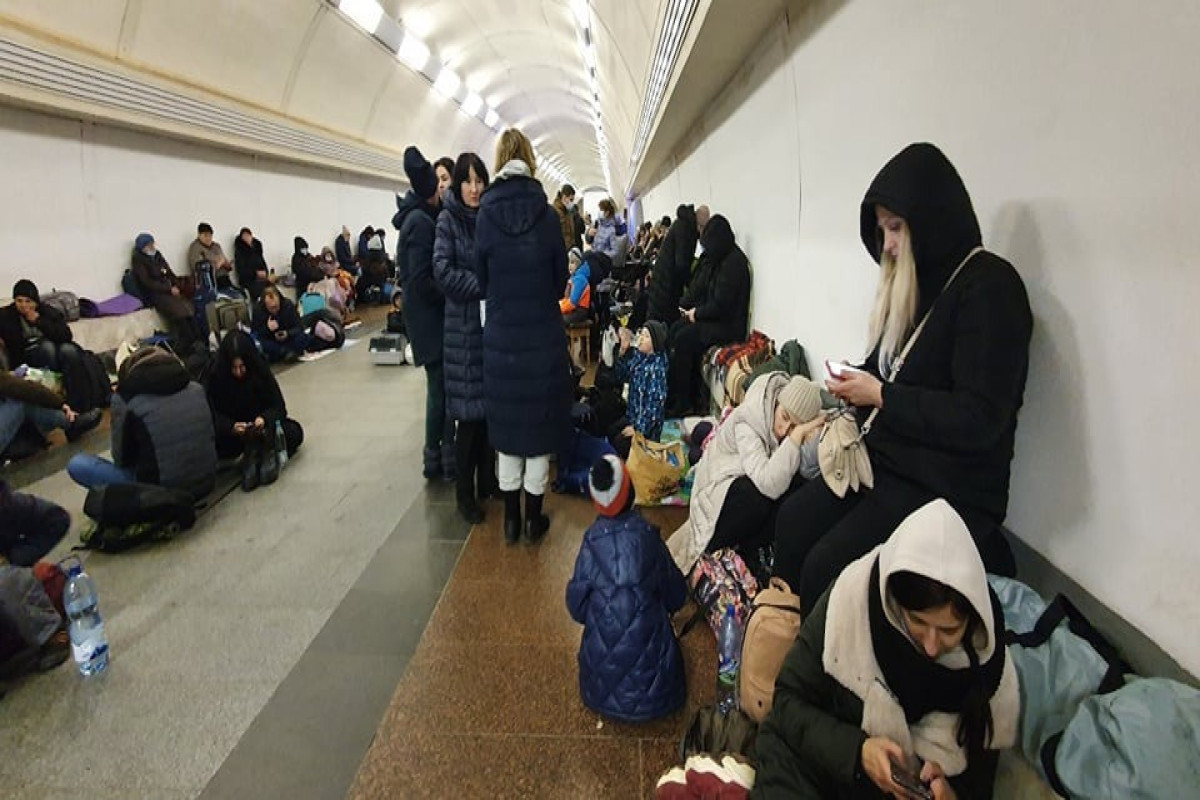 Kyiv resident sheltering in an underground subway station says spirits are high despite the danger