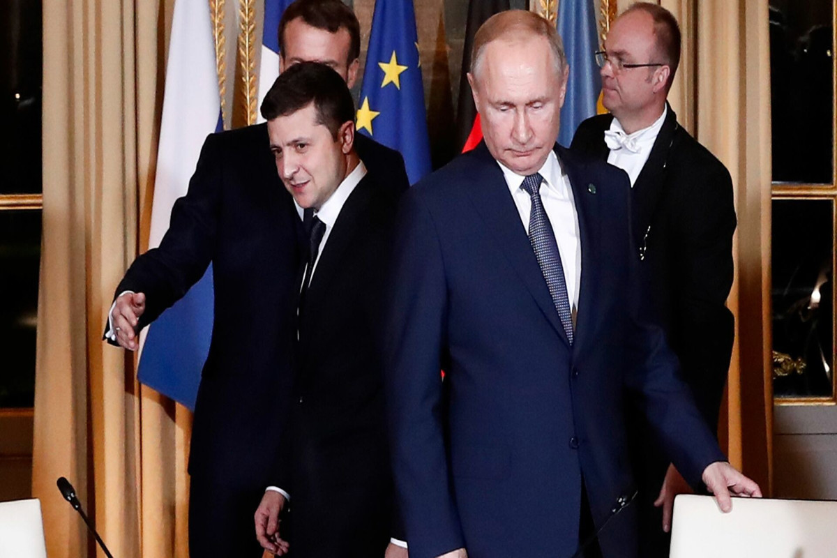 Vladimir Zelensky  and Vladimir Putin