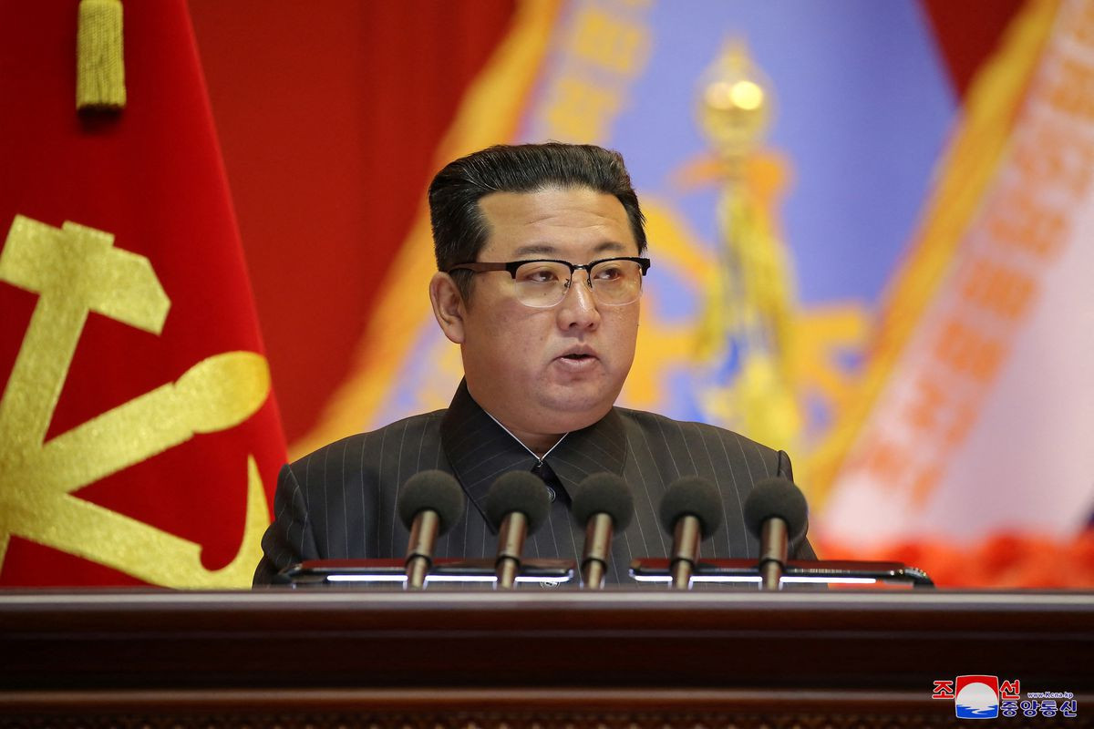 North Korea's Kim talks food not nukes for 2022