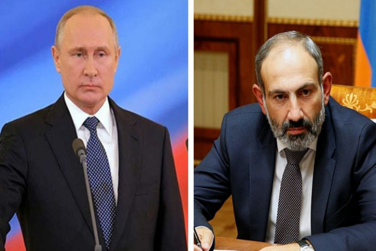 Russian President Vladimir Putin, Armenian Prime Minister Nikol Pashinyan