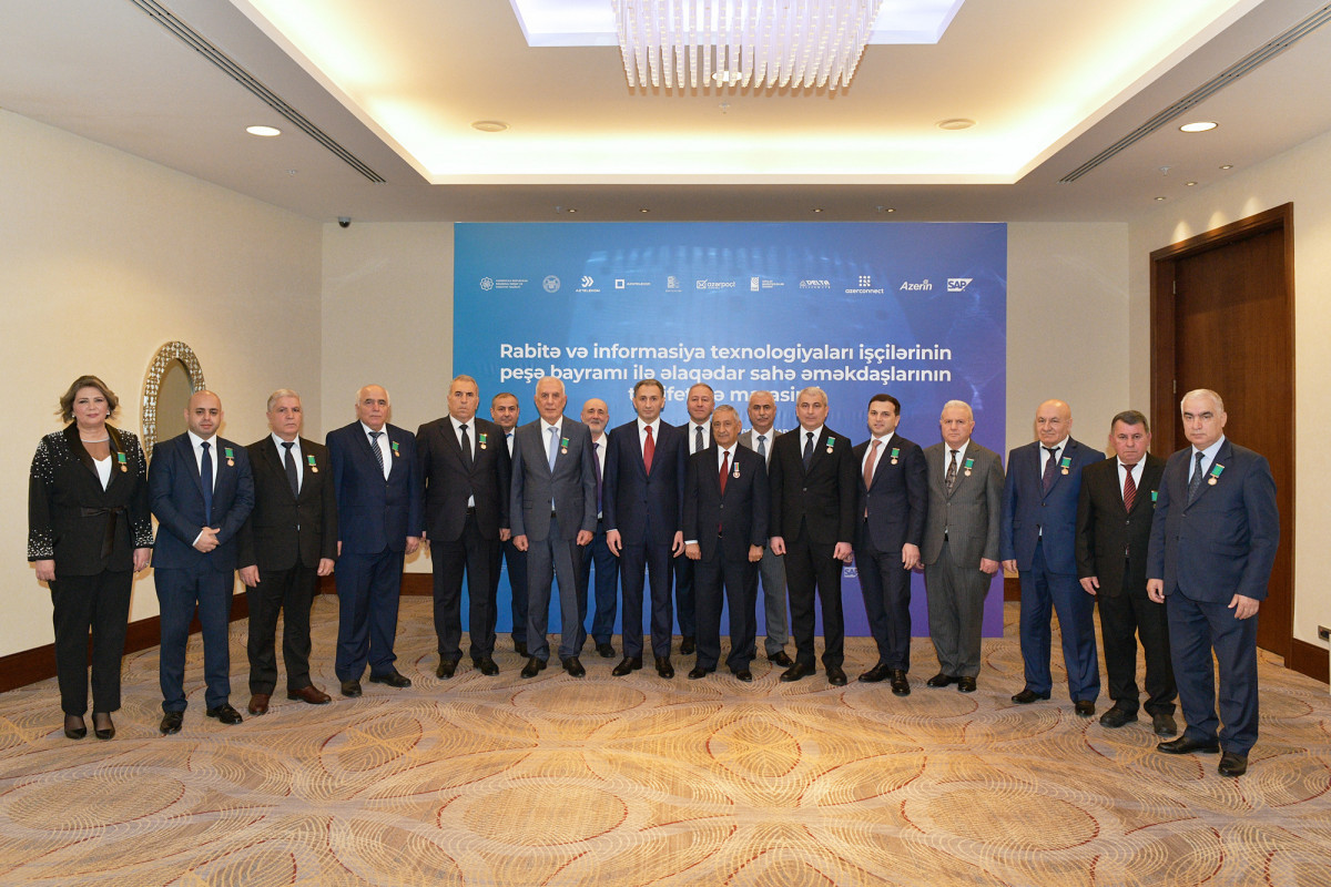 ceremony of presentation of state awards to field employees, awarded with relevant orders of President of the Republic of Azerbaijan Ilham Aliyev on December 6 - professional holiday of communications and information technology workers