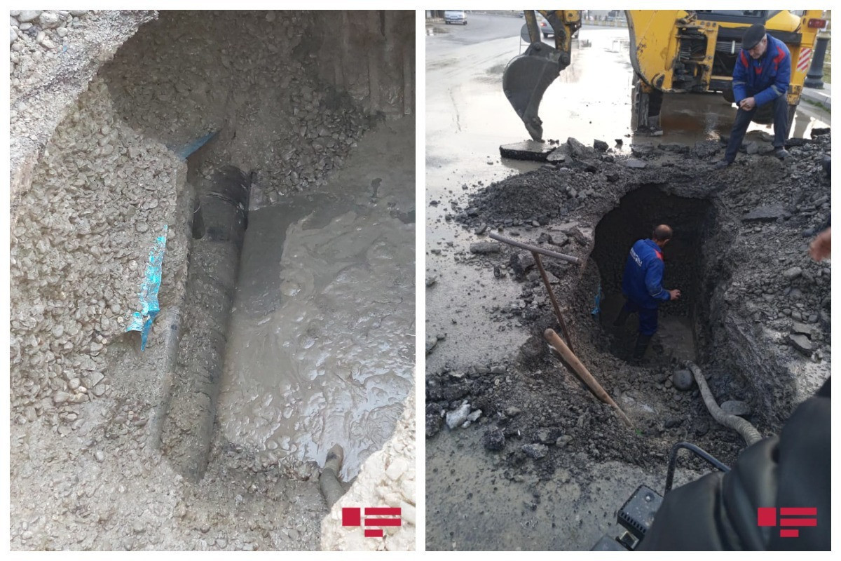 Water pipeline exploded in Azerbaijan's Goychay:  half of city left unwatered