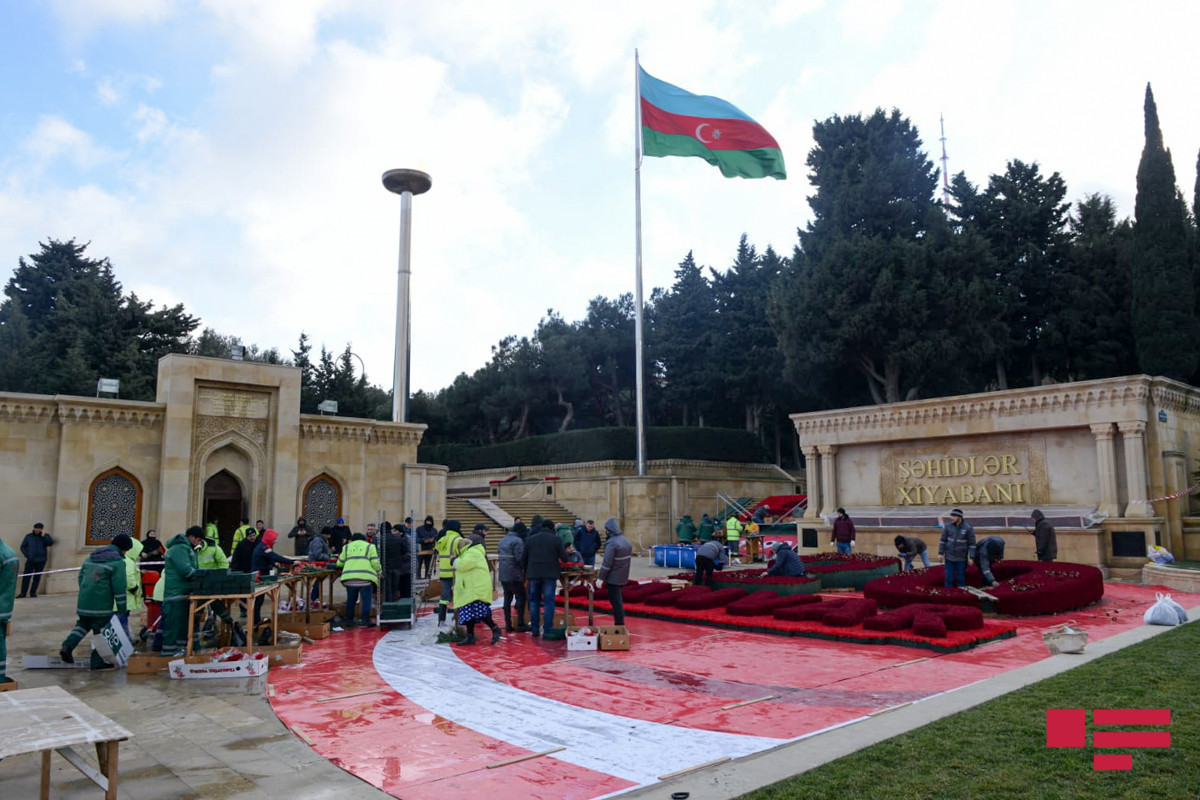 January 20 preparation in Martyrs' Alley of Azerbaijan-PHOTOLENT 