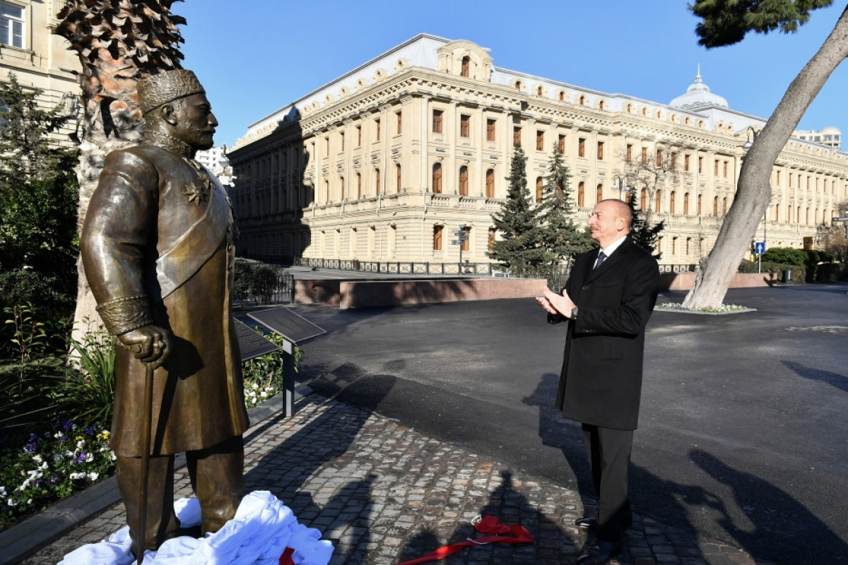 President Ilham Aliyev attends unveiling of monument to Haji Zeynalabdin Tagiyev