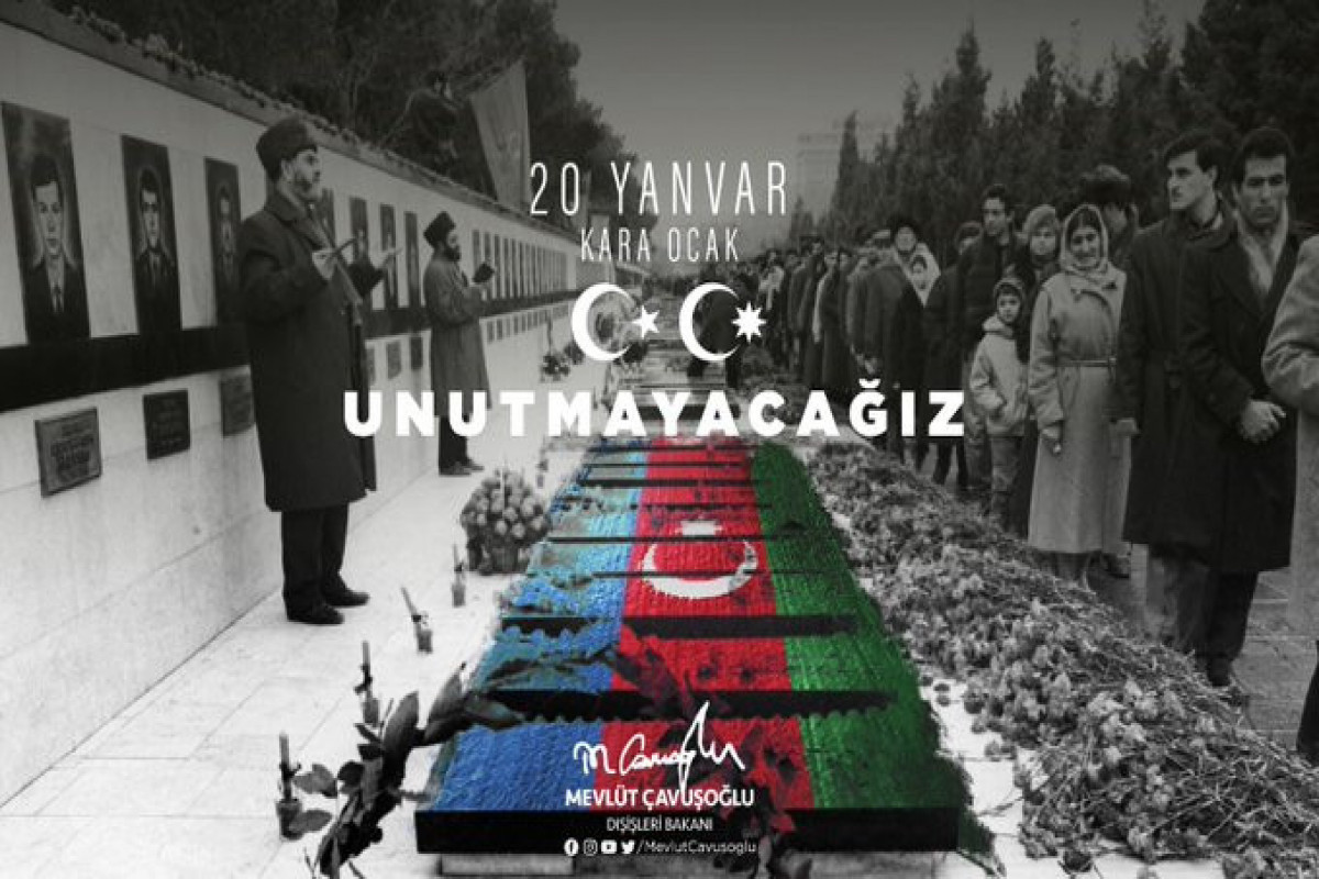 Mevlut Cavusoglu shared post on January 20 tragedy