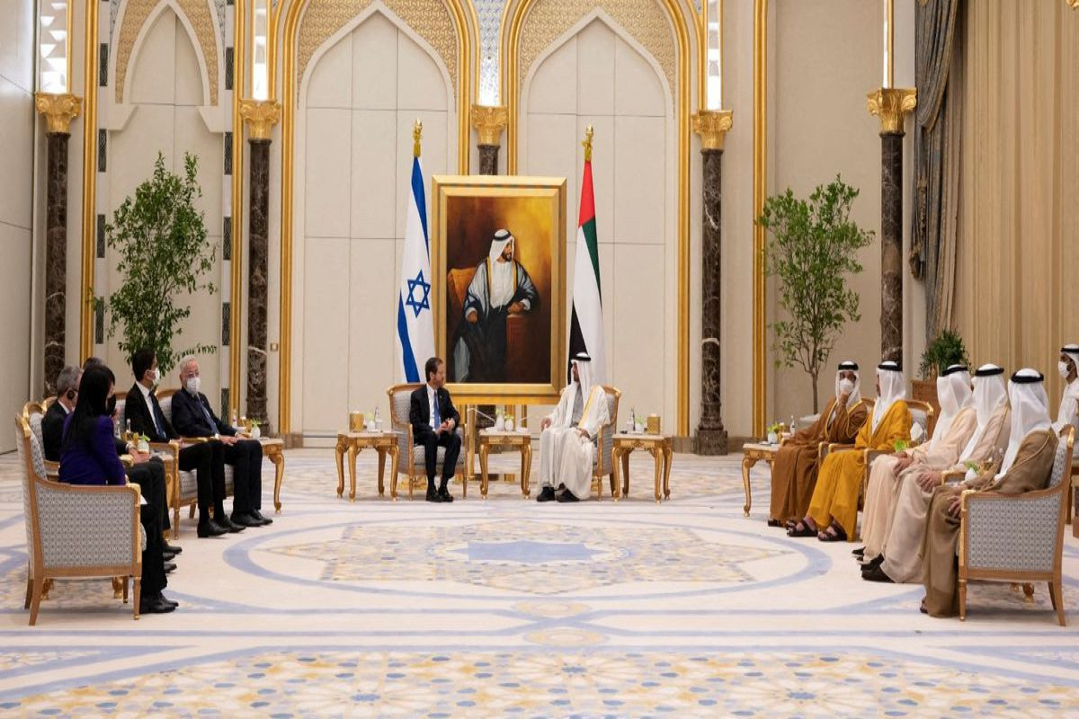 UAE intercepts a Houthi missile as Israeli president visits
