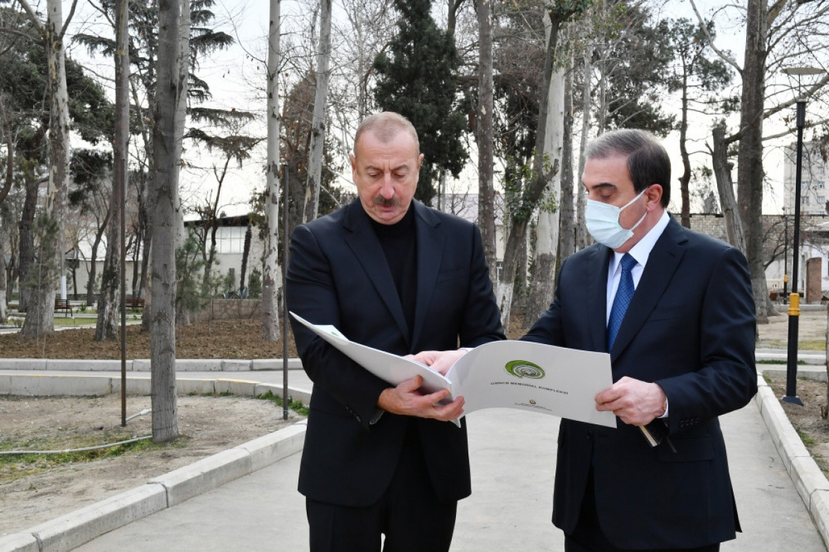 President Ilham Aliyev laid foundation stone for Ganja Memorial Complex