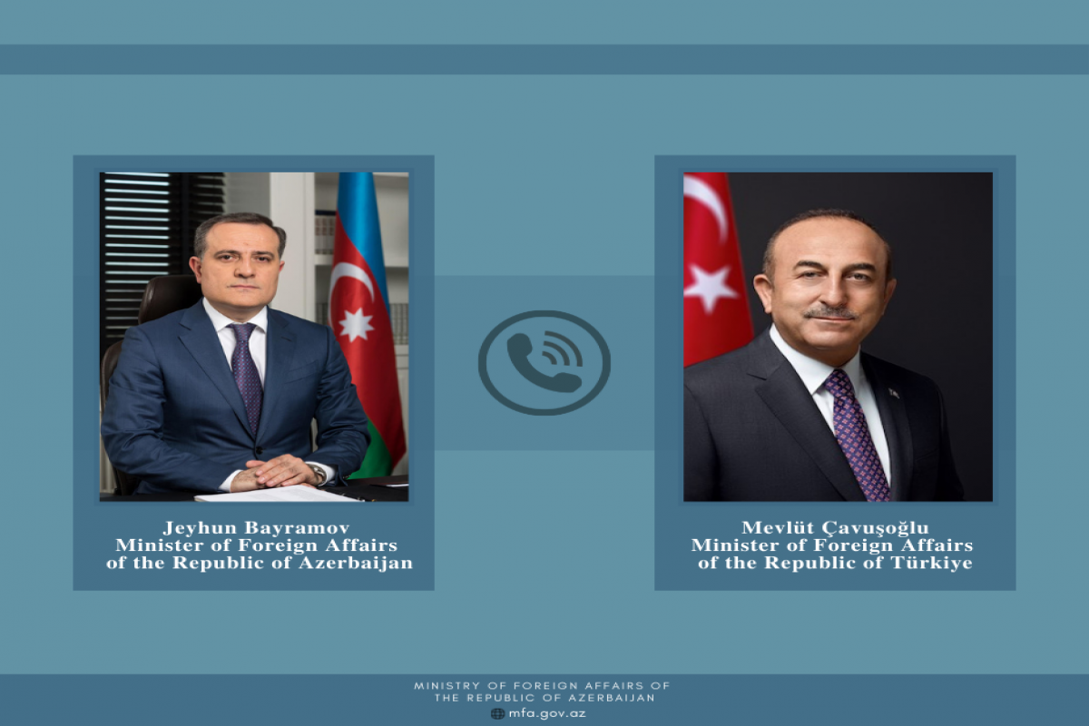 A telephone conversation has been held between Minister of Foreign Affairs of the Republic of Azerbaijan Jeyhun Bayramov and Turkish Foreign Minister Mevlut Cavusoglu on January 31, 2022