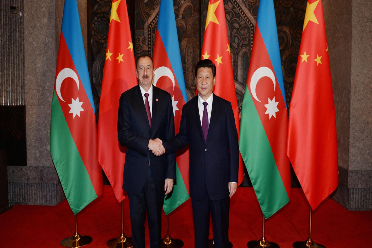 Azerbaijani President Ilham Aliyev, Chinese President Xi Jinping