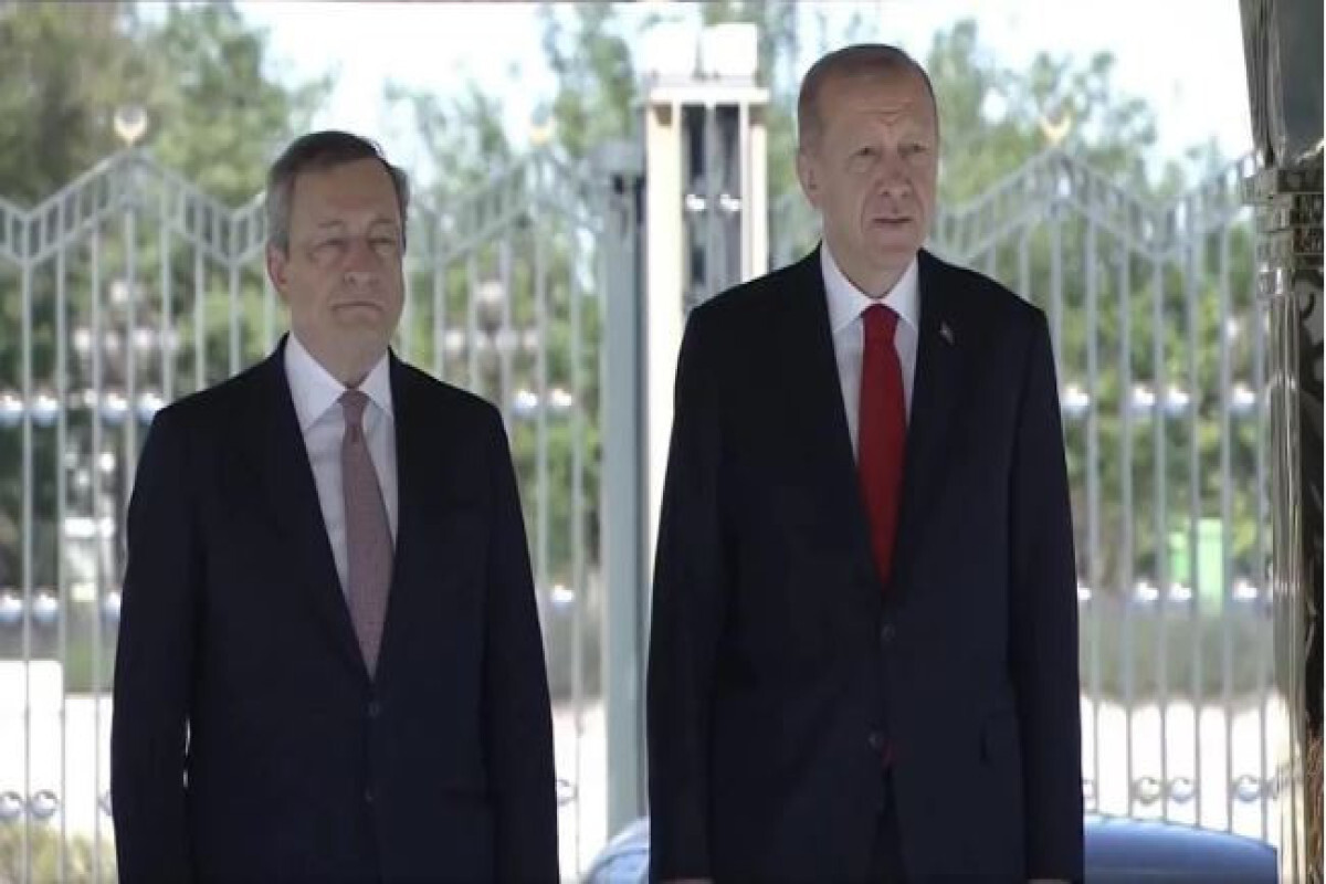 Mario Draghi, Italian Prime Minister and Recep Tayyip Erdogan, Turkish President