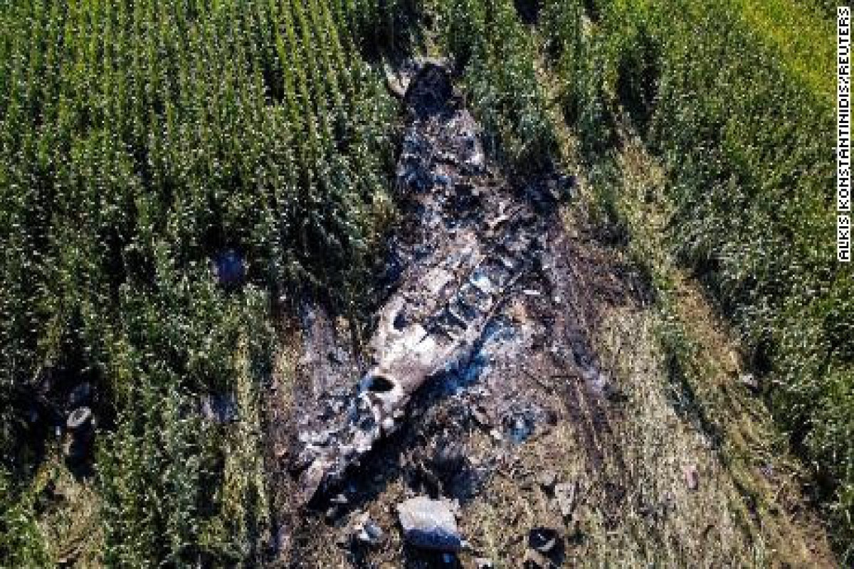 Plane carrying military equipment crashes in northern Greece, killing eight people