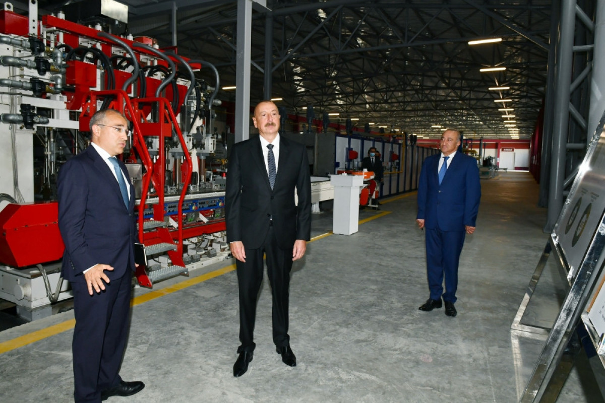 President Ilham Aliyev attended several events in Sumgayit