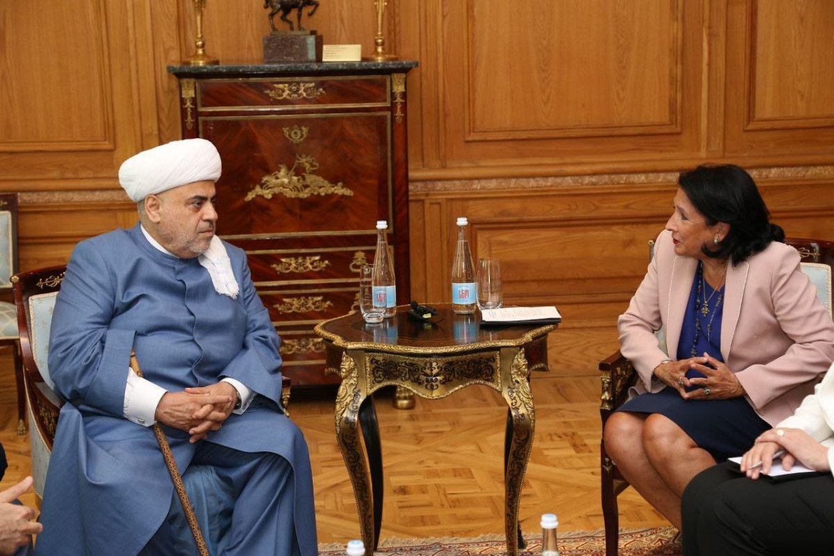 Allahshukur Pashazade and Salome Zourabichvili
