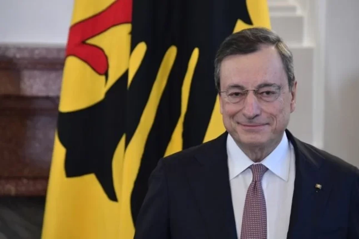 Italian outgoing Prime Minister Mario Draghi