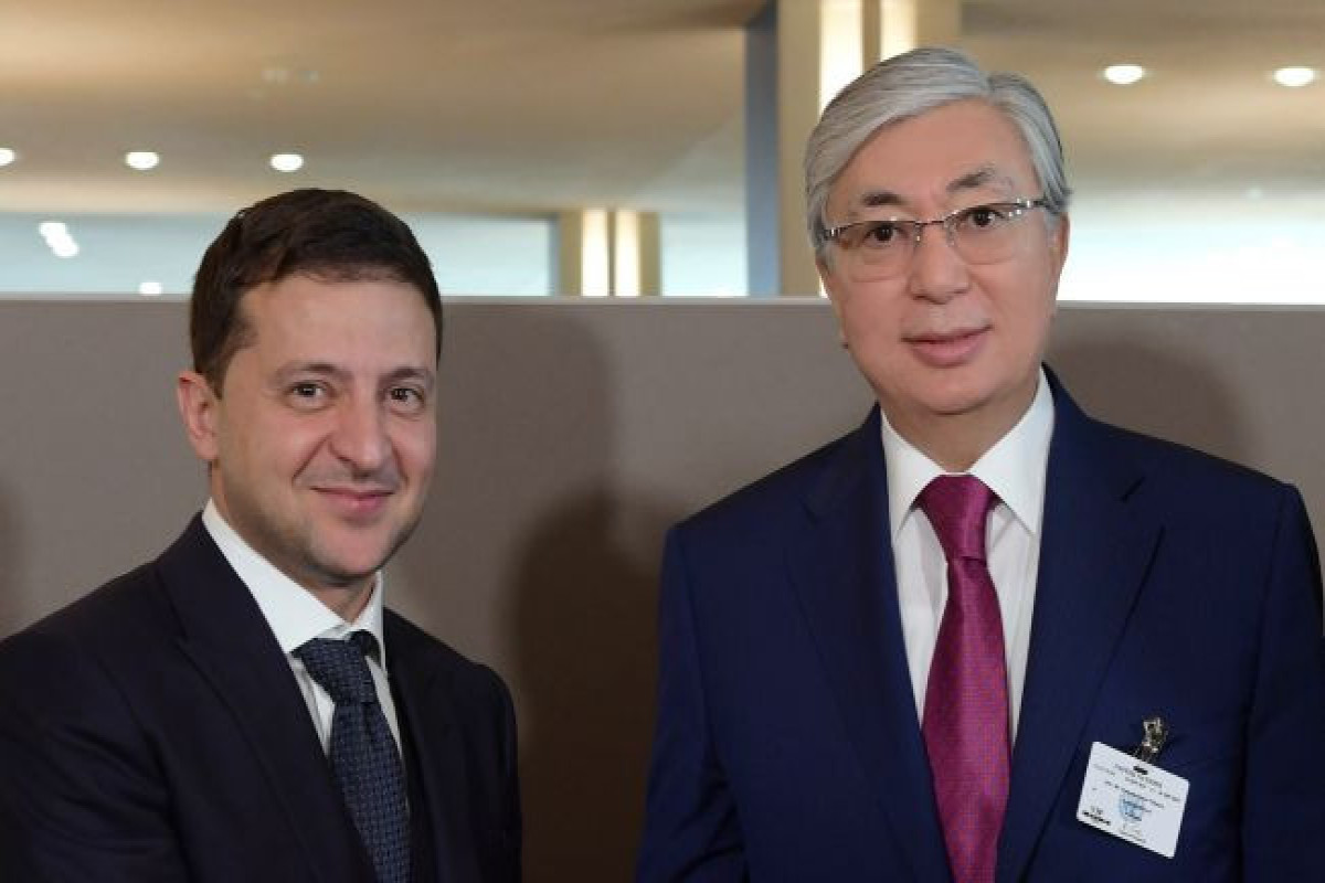 Volodymyr Zelensky, President of Ukraine and President of Kazakhstan, Kasim-Zhomart Tokaye
