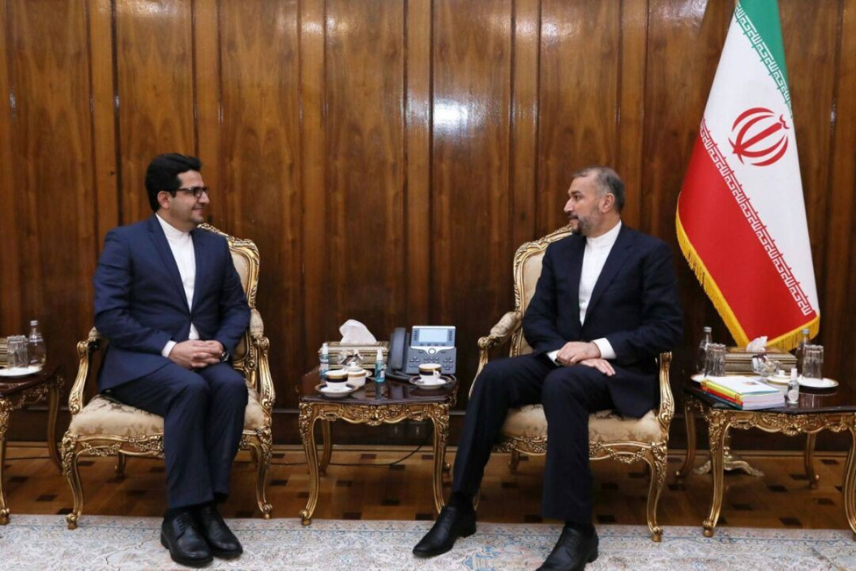 Hossein Amir-Abdullahia,  Iran's Foreign Minister and Seyyed Abbas Mousavi, Iran's ambassador to Azerbaijan