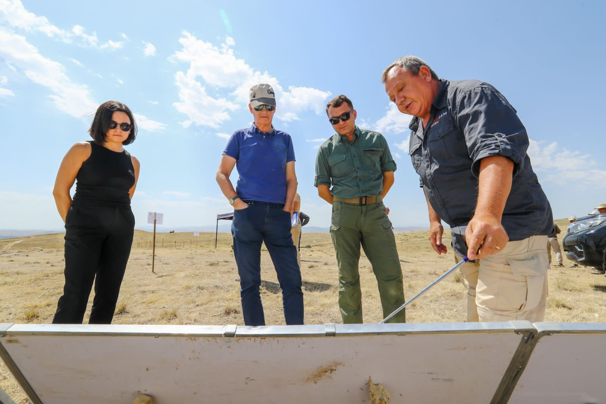 British Ambassador to Azerbaijan James Sharp views demining works in Jabrayil