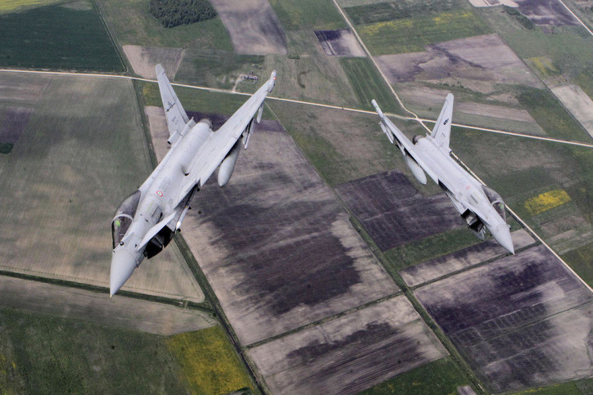 German, Italian and Hungarian fighter jets began to patrol the skies over the Baltics, NATO says