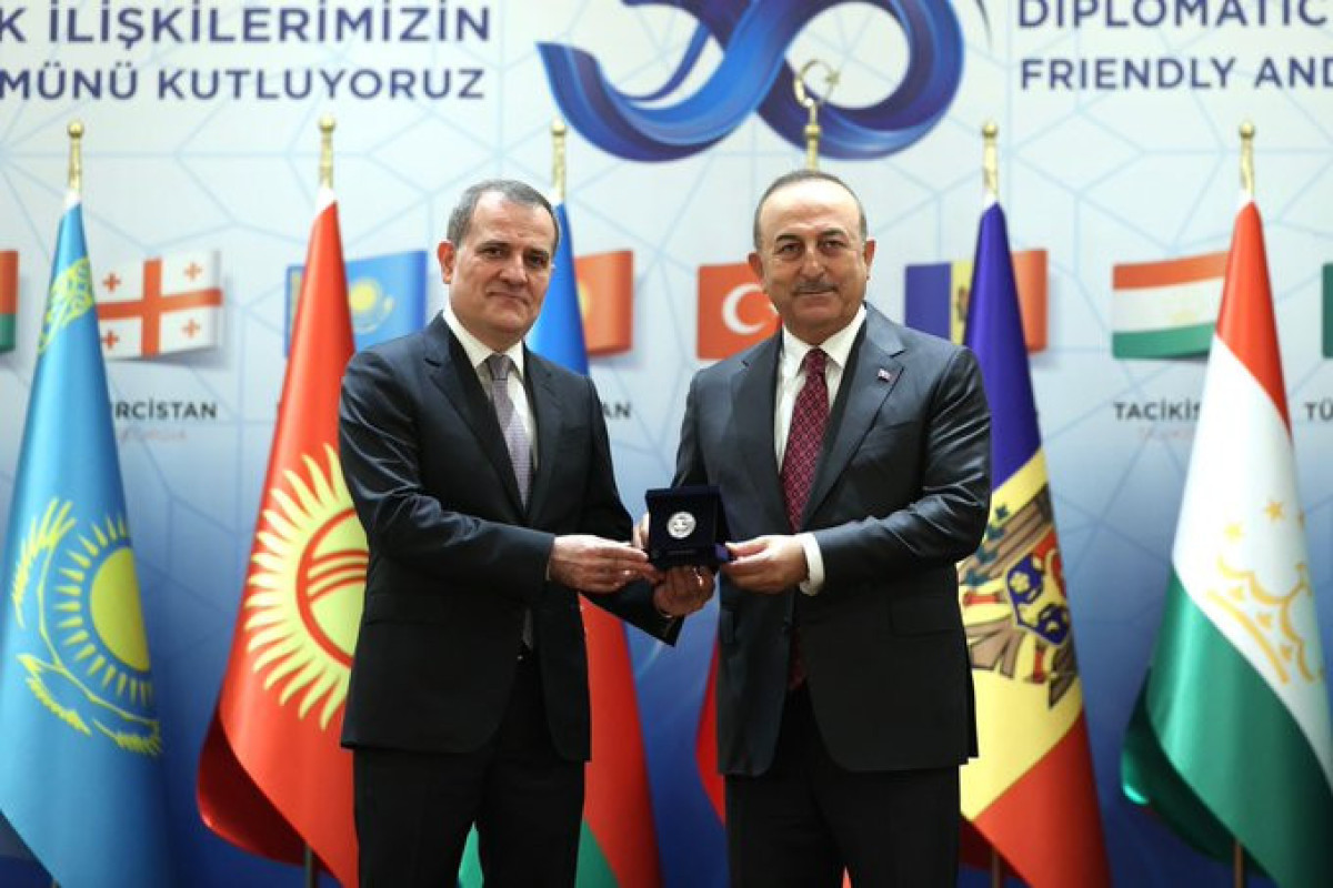 Jeyhun Bayramov and Mevlut Cavusoglu