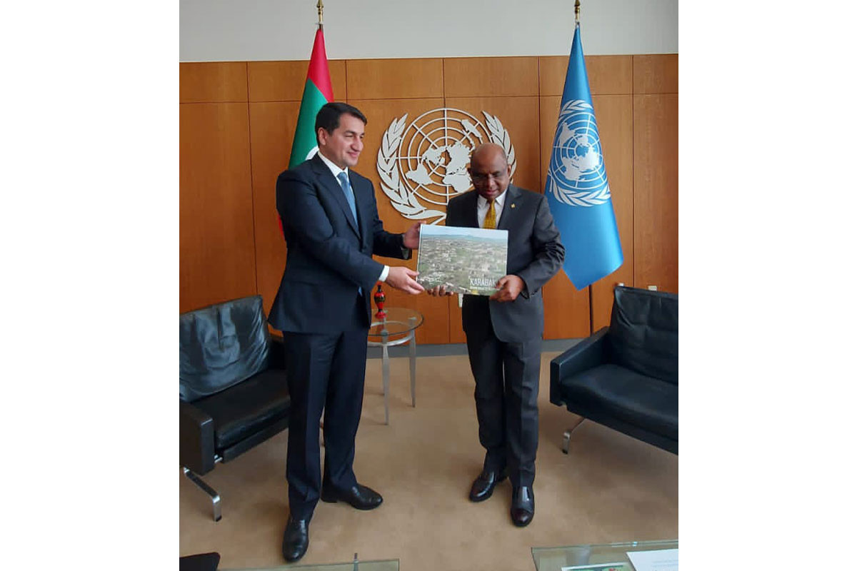 Aide to Azerbaijani President meets with UN GA President