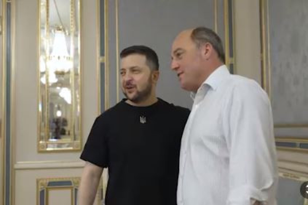 Volodymyr Zelensky and Ben Wallace