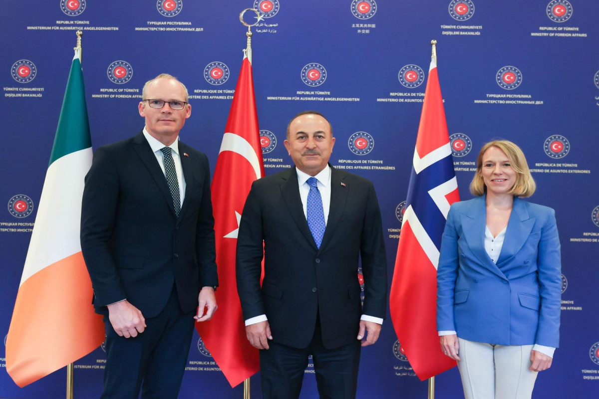 Simon Coveney, Irish Foreign Minister, Mevlüt Çavuşoğlu, Turkish Foreign Minister and Anniken Huitfeltd, Norwegian Foreign Minister