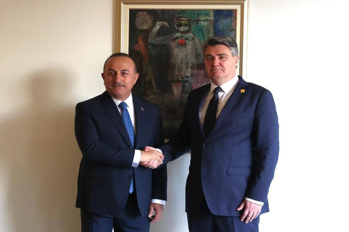 Mevlut Cavusoglu, Turkish Foreign Minister and Zoran Milanovic, Croatian President