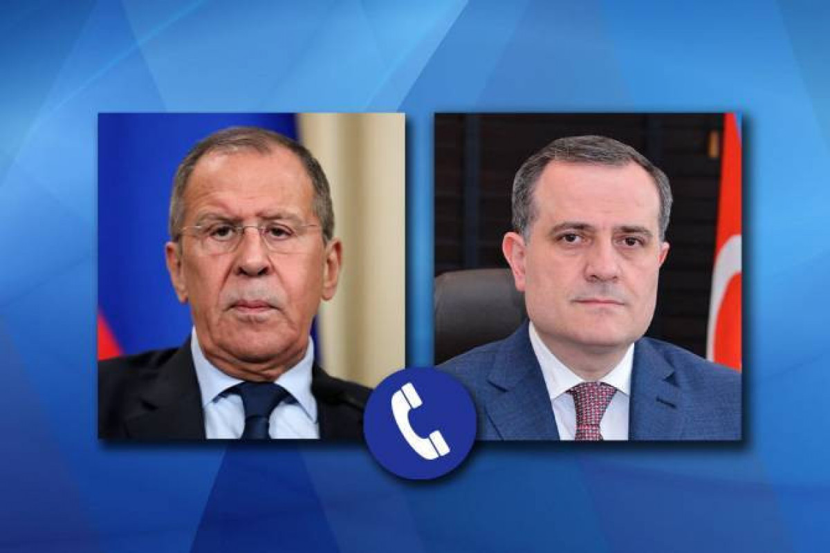 Russian Foreign Minister  Sergey Lavrov and Azerbaijani Foreign Minister Jeyhun Bayramov
