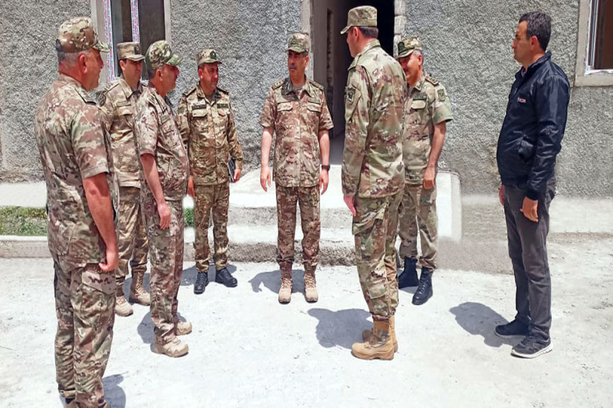 Military facilities being under construction in Kalbajar and Lachin were inspected