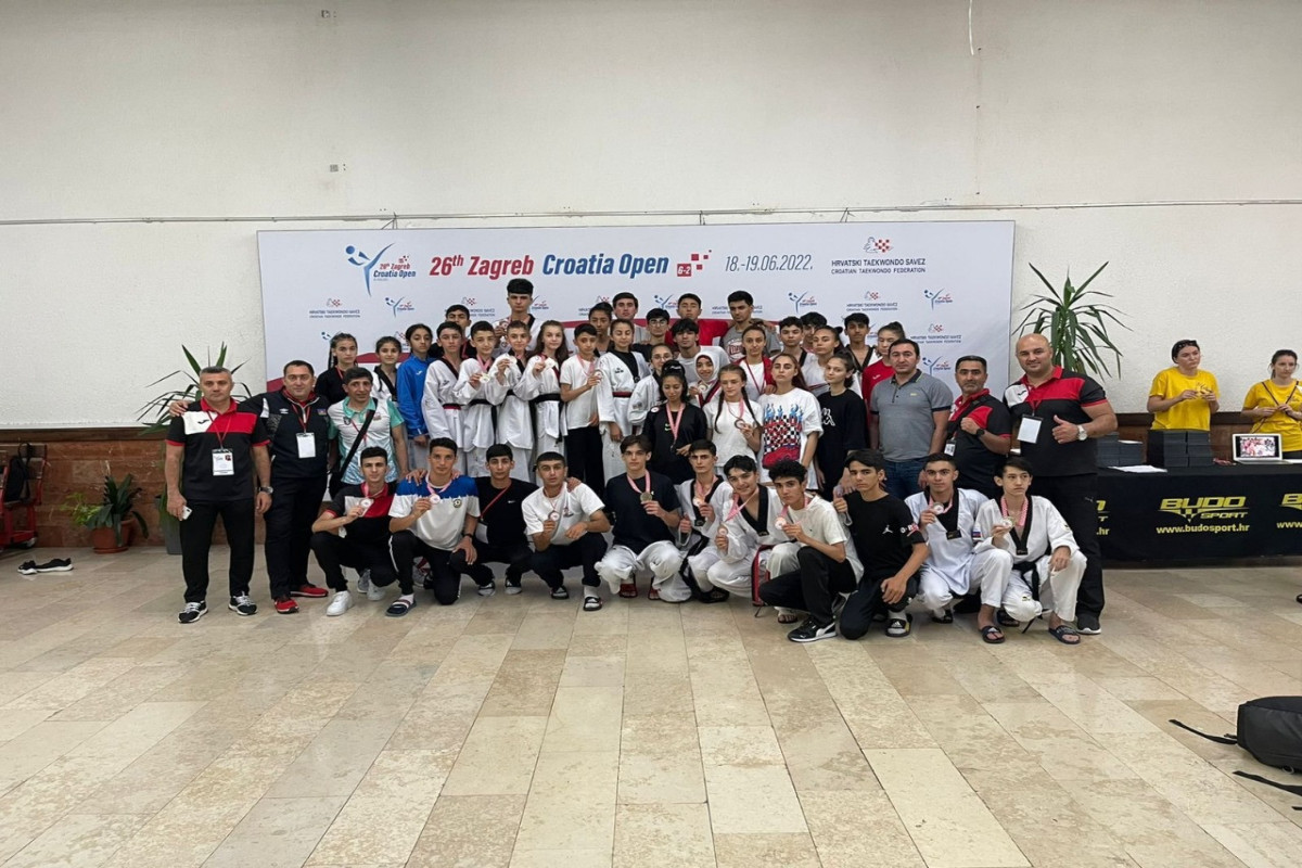 Azerbaijani taekwondo fighters win 21 medals in Zagreb