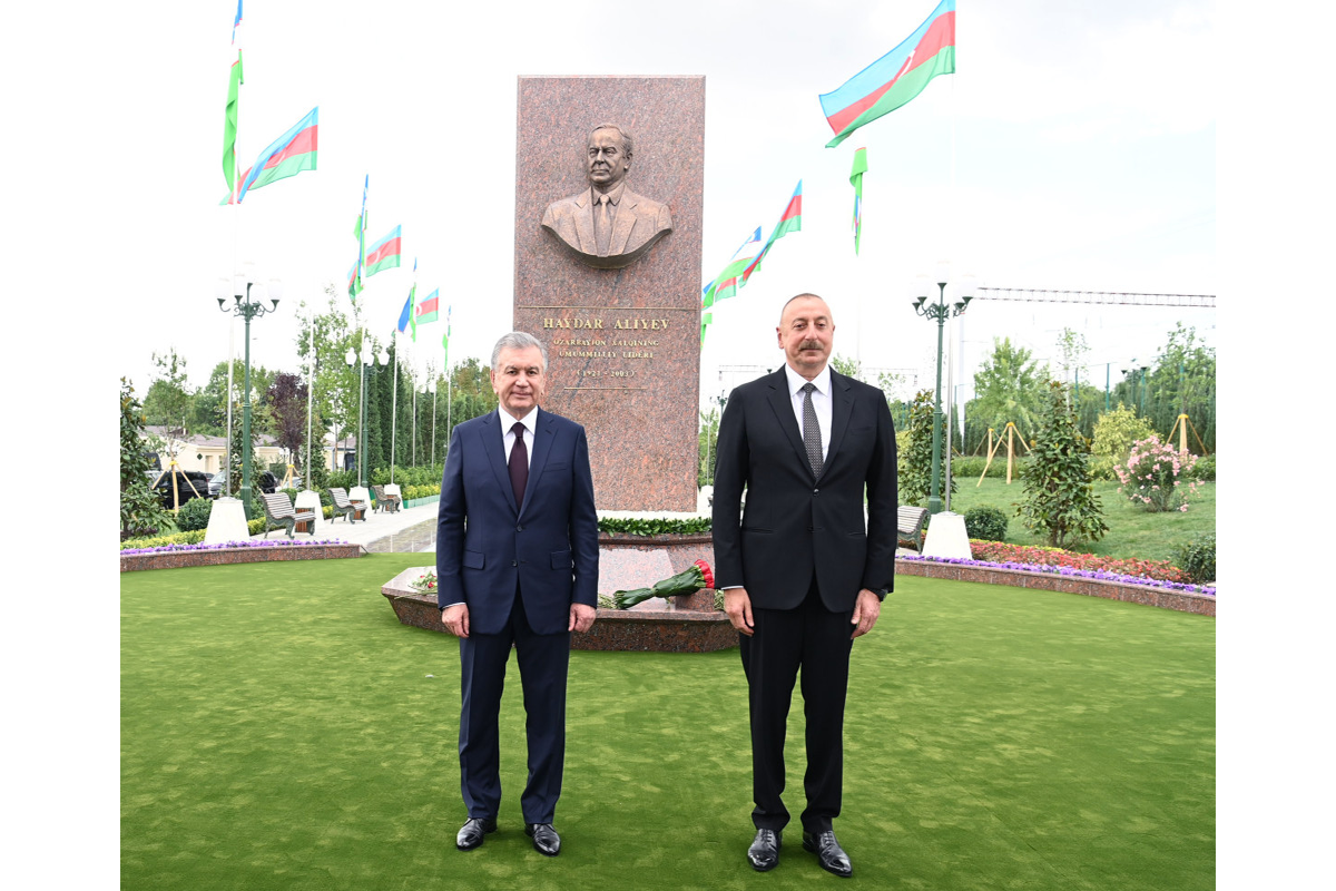 President of Azerbaijan Ilham Aliyev and President of Uzbekistan Shavkat Mirziyoyev attended opening of Heydar Aliyev Square in Tashkent