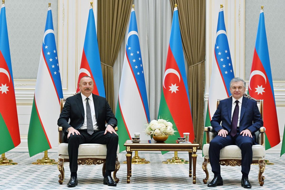Ilham Aliyev and Shavkat Mirziyoyev