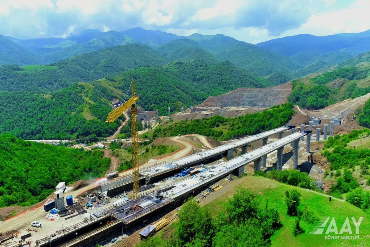 Construction of the Ahmadbayli-Fuzuli-Shusha highway is rapidly underway-PHOTO -VIDEO 