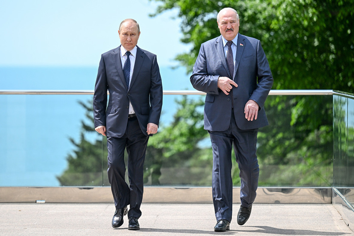 Vladimir Putin, President of Russia and Alexander Lukashenko, President of Belarus