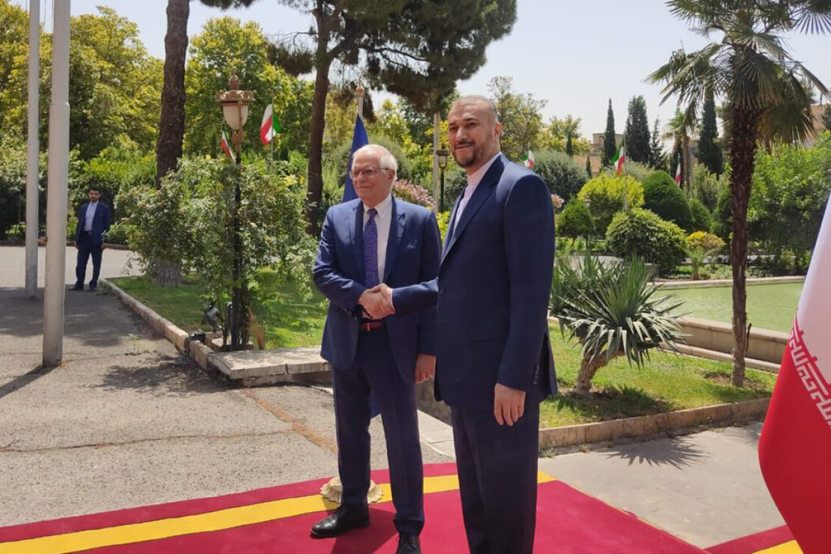 Josep Borrell amd  Hossein Amir-Abdollahian