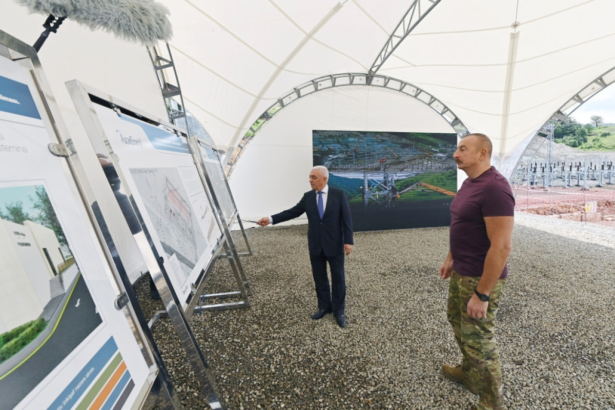 President Ilham Aliyev viewed work done at “Gorchu” power substation in Lachin