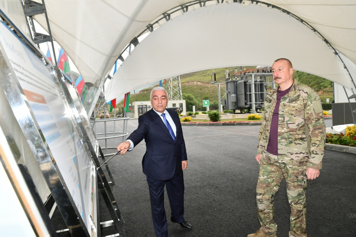 President Ilham Aliyev viewed construction progress of “Chirag-1” Small Hydroelectric Power Station in Kalbajar